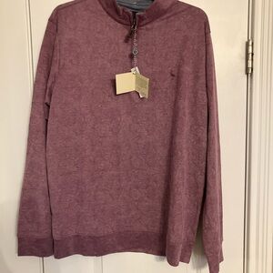 Tailorbyrd Men's Plum Zip-Up Sweater